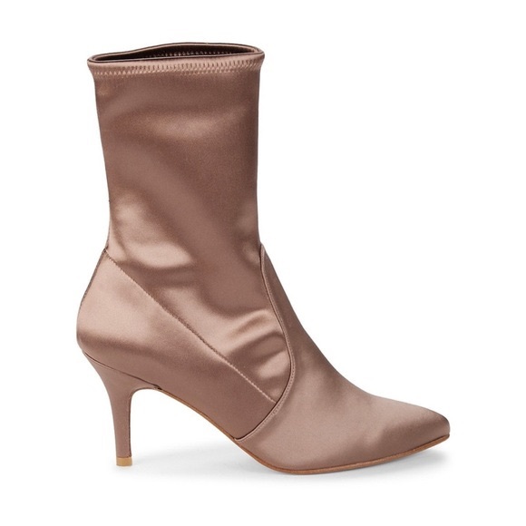STUART WEITZMAN SATIN Cling Stretch Boots - Picture 1 of 8